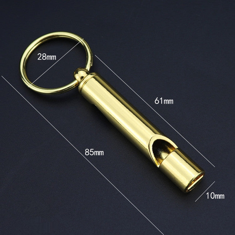 2 PCS Metal Whistle Bottle Opener Keychain Creative Multifunctional Key Ring Pendant, Color:Gold