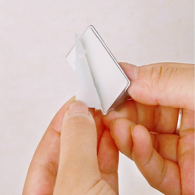 12 PCS Double Hook Wall Free Punch Hook Stainless Steel Kitchen Bathroom Glue Hook Coat Hook