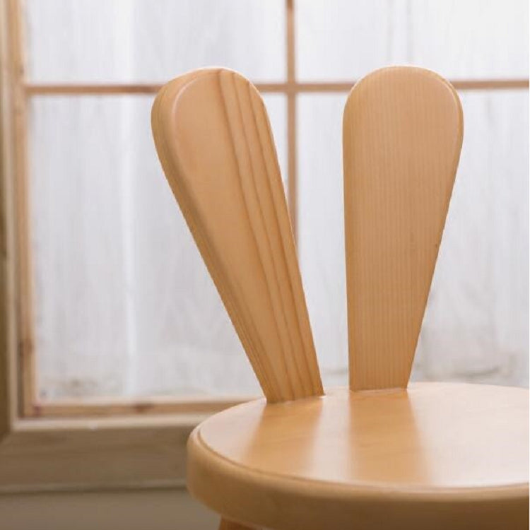 Creative Kindergarten Children Solid Wood Small Bench Backrest Cute Stool