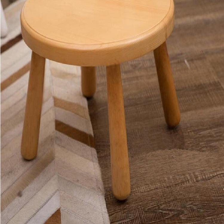 Creative Kindergarten Children Solid Wood Small Bench Backrest Cute Stool