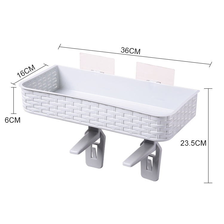 Shelf Bathroom Storage Toilet Multi-purpose Bathroom Basket Nail-free Paste Strong Kitchen Plastic Storage Box