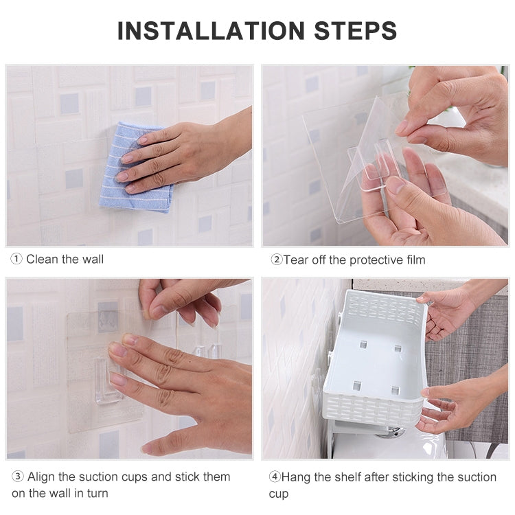 Shelf Bathroom Storage Toilet Multi-purpose Bathroom Basket Nail-free Paste Strong Kitchen Plastic Storage Box