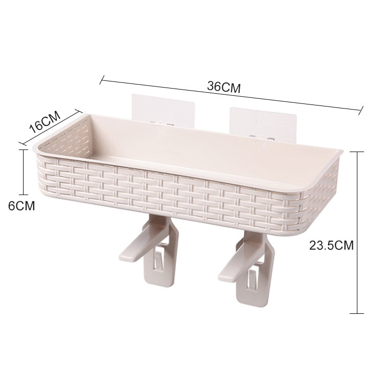 Shelf Bathroom Storage Toilet Multi-purpose Bathroom Basket Nail-free Paste Strong Kitchen Plastic Storage Box