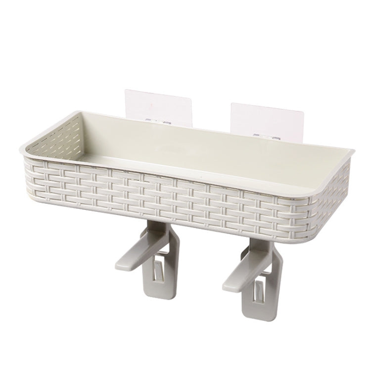 Shelf Bathroom Storage Toilet Multi-purpose Bathroom Basket Nail-free Paste Strong Kitchen Plastic Storage Box