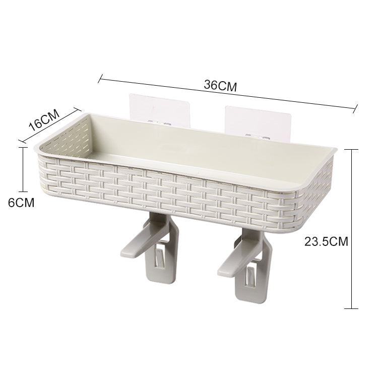 Shelf Bathroom Storage Toilet Multi-purpose Bathroom Basket Nail-free Paste Strong Kitchen Plastic Storage Box