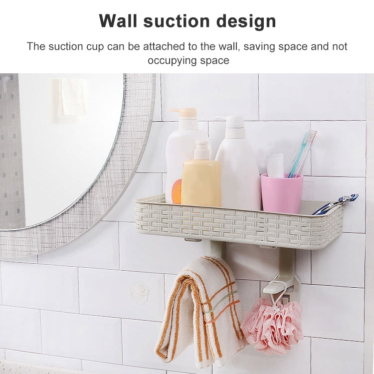 Shelf Bathroom Storage Toilet Multi-purpose Bathroom Basket Nail-free Paste Strong Kitchen Plastic Storage Box