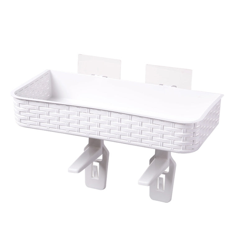 Shelf Bathroom Storage Toilet Multi-purpose Bathroom Basket Nail-free Paste Strong Kitchen Plastic Storage Box