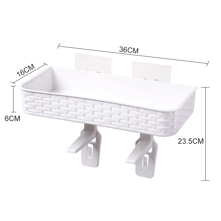 Shelf Bathroom Storage Toilet Multi-purpose Bathroom Basket Nail-free Paste Strong Kitchen Plastic Storage Box
