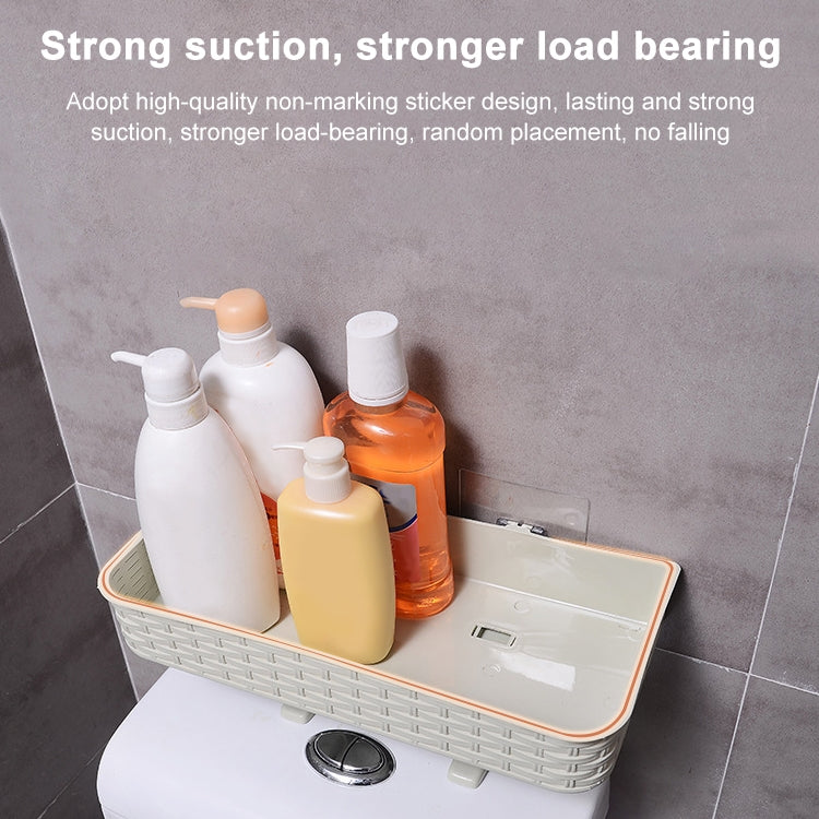 Shelf Bathroom Storage Toilet Multi-purpose Bathroom Basket Nail-free Paste Strong Kitchen Plastic Storage Box