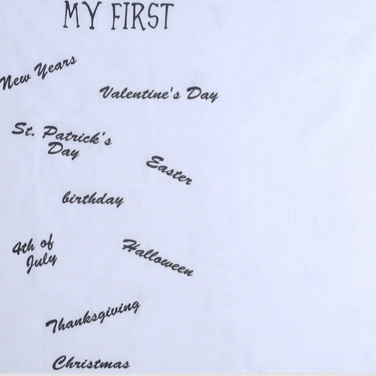 Newborn Toddler Baby Milestone Blanket Photo Photography Tool Prop Letter Backdrop Clock Calendar Background Blanket(words)