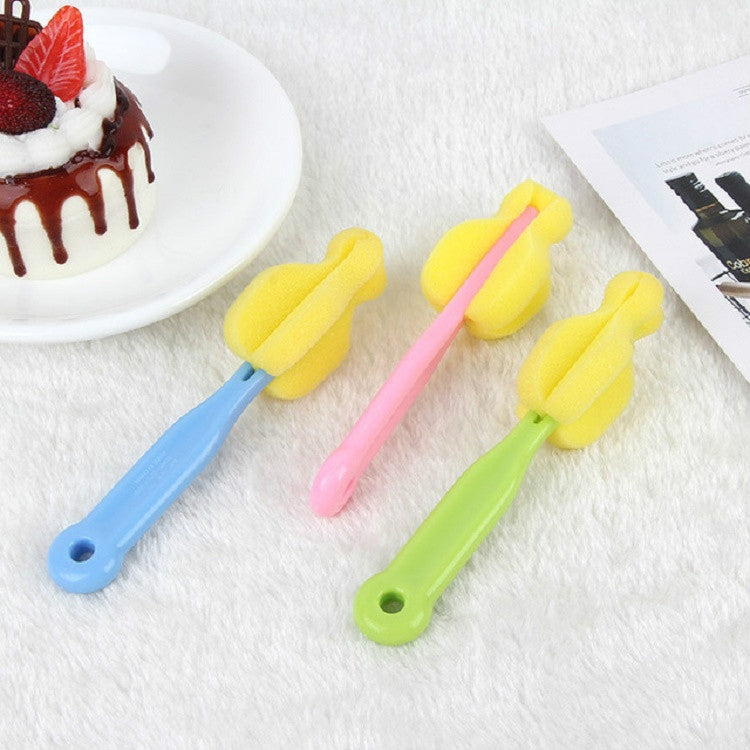10 PCS Sponge Nipple Brush Bottle Brush Cleaning Brush Cup Brush Household Cleaning Equipment(Green)