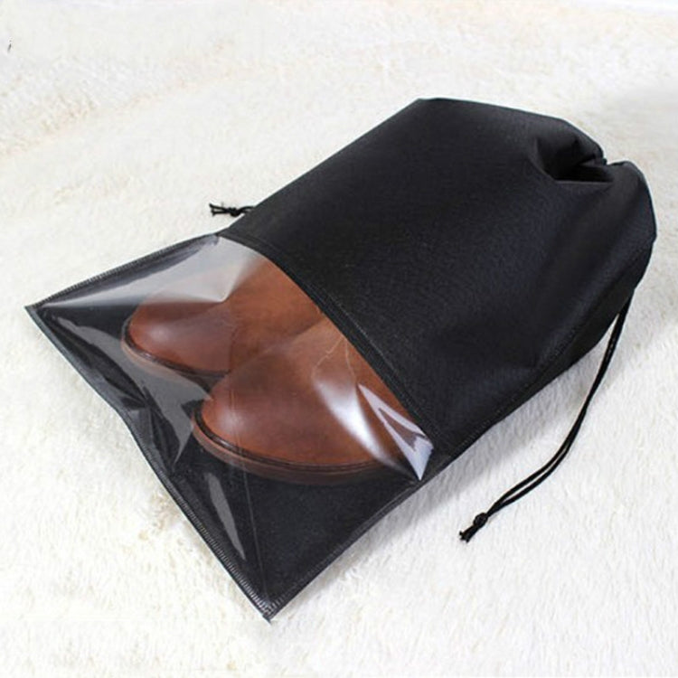 10 PCS Waterproof Shoes Storage Bag Pouch Portable Travel Organizer Drawstring Bag Cover Non-Woven Organizer, Size:32x44cm