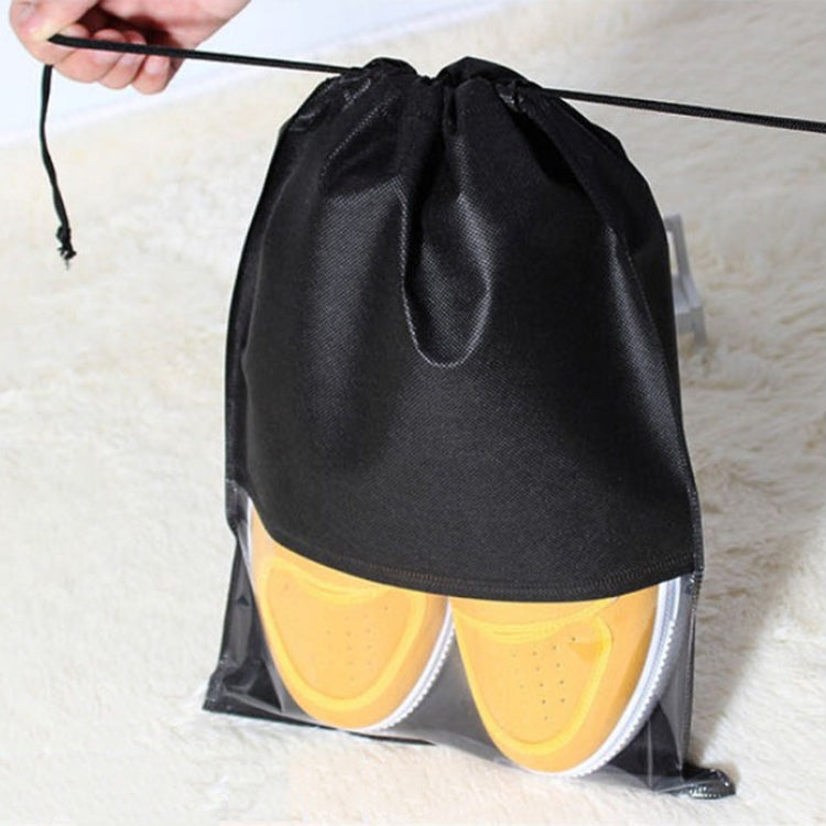10 PCS Waterproof Shoes Storage Bag Pouch Portable Travel Organizer Drawstring Bag Cover Non-Woven Organizer, Size:27x36cm