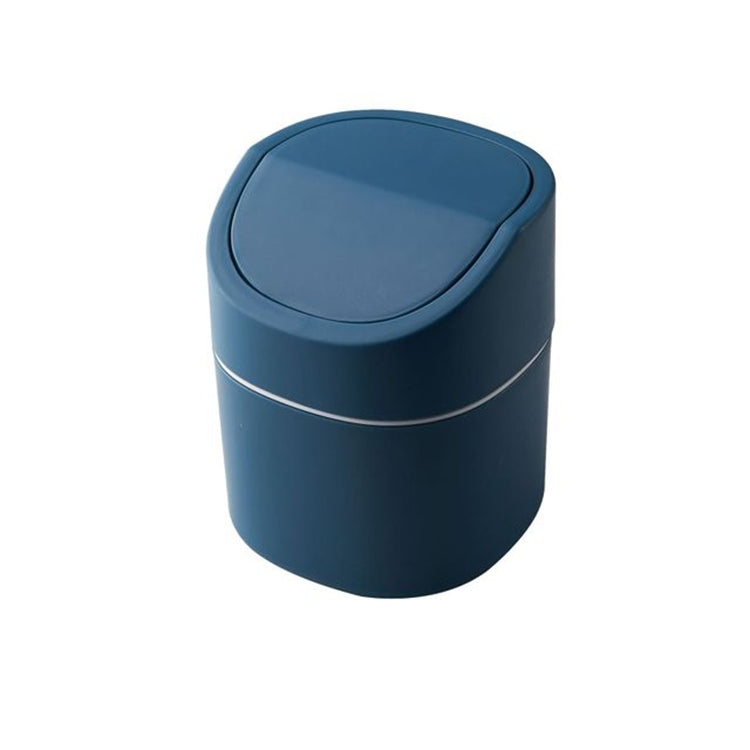 Household Mini Desktop Trash Can Covered Debris Storage Cleaning Cylinder Box, Style:Flip Lip