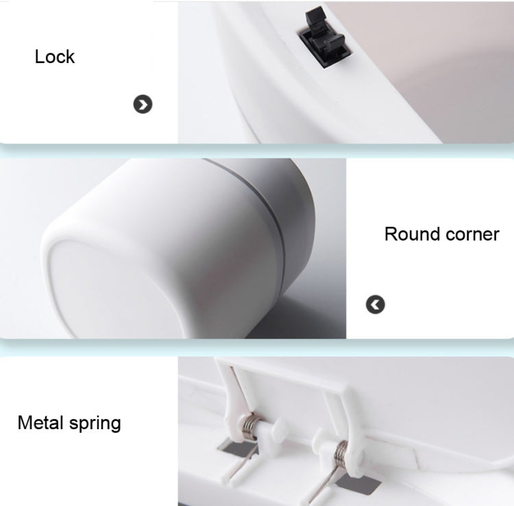 Household Mini Desktop Trash Can Covered Debris Storage Cleaning Cylinder Box, Style:Flip Lip