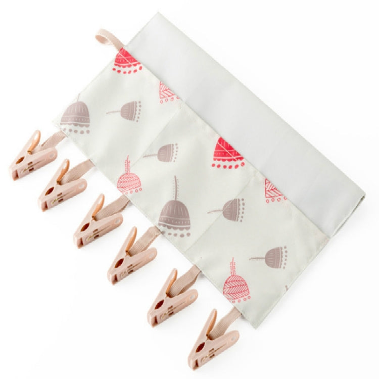 Household Portable Multi-function Fabric Hanger Folding Bathroom Rack Hanging Storage Drying Clothes Underwear Clips With Hanging Bag