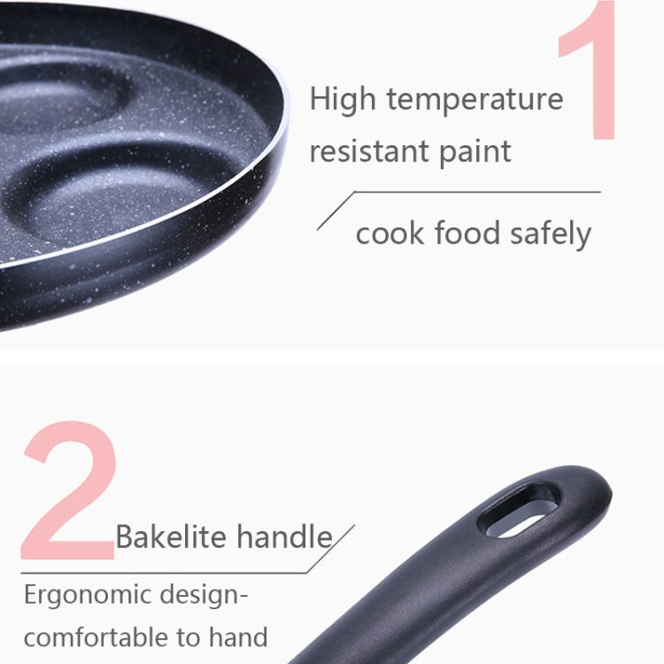 Multifunction Nonstick Frying Pan Aluminium Alloy 4 Units Cookware Fry Egg Pan Pancake Steak Pan for Gas Cooker