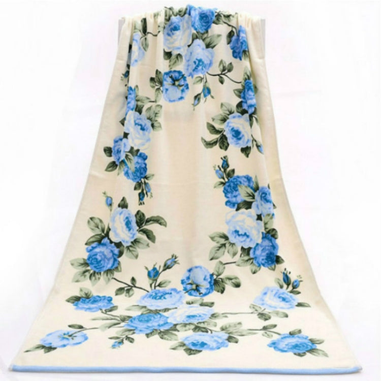 Unisex Peony Towel Cotton Bath Towel Beach Towel, Size:74x34cm