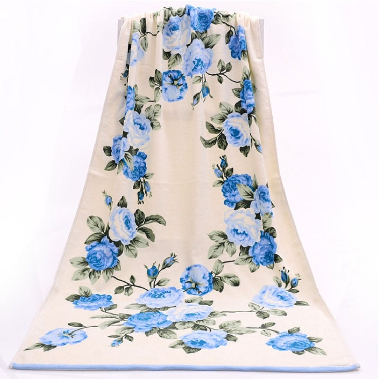 Unisex Peony Towel Cotton Bath Towel Beach Towel, Size:74x34cm
