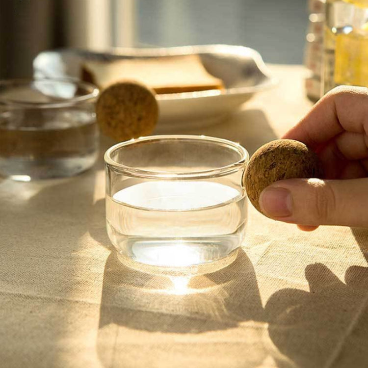 High Borosilicate Glass Cork Lid Teapot Juice Cold Kettle, Style:Two Mingsheng Cups