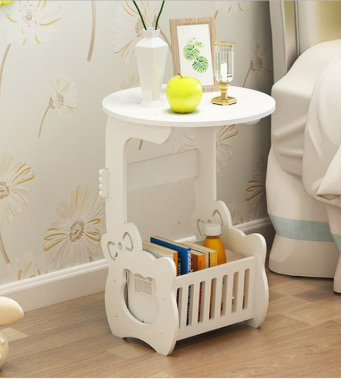 Pastoral Leisure Simple European Hollow Carved Coffee Table Desk Storage Rack of Casual Magazine