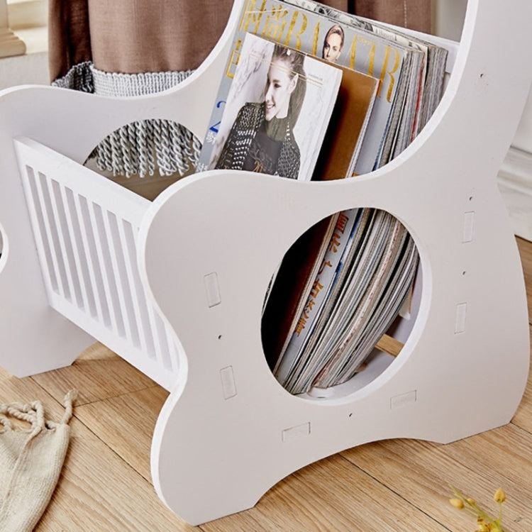 Pastoral Leisure Simple European Hollow Carved Coffee Table Desk Storage Rack of Casual Magazine