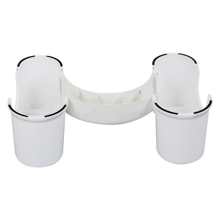Plastic Thickening Bathroom Anti-skid Stool, Style:White Height 17.5cm +1 Toilet Brush