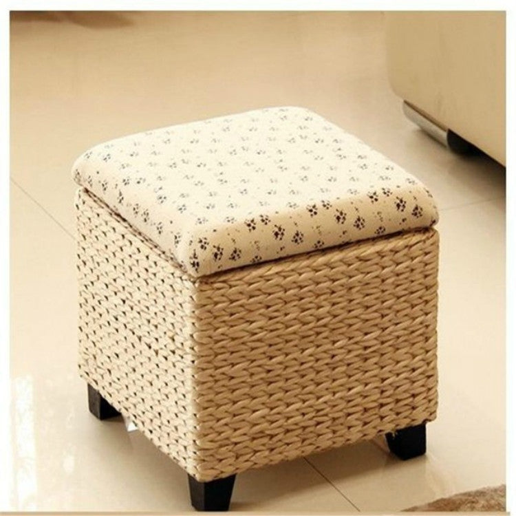 Seat Kruk Banks Madeira Ottoman Stool Sgabelli Folding Ladder Werkbank Pouf Poef Kids Furniture Storage Foot Stool, Color:Small Square Stool