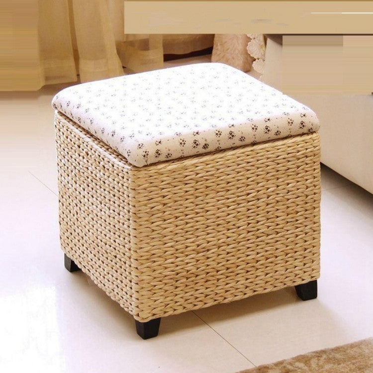 Seat Kruk Banks Madeira Ottoman Stool Sgabelli Folding Ladder Werkbank Pouf Poef Kids Furniture Storage Foot Stool, Color:Large Square Stool