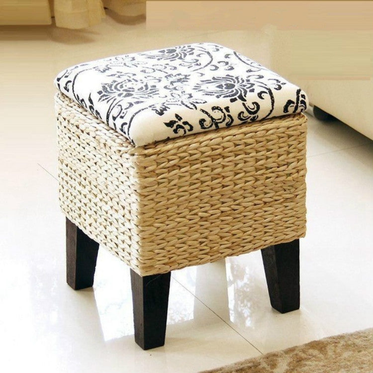 Seat Kruk Banks Madeira Ottoman Stool Sgabelli Folding Ladder Werkbank Pouf Poef Kids Furniture Storage Foot Stool, Color:Medium Square Stool Totem