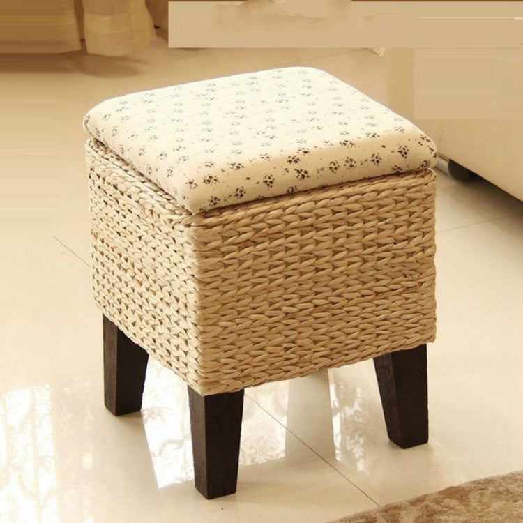 Seat Kruk Banks Madeira Ottoman Stool Sgabelli Folding Ladder Werkbank Pouf Poef Kids Furniture Storage Foot Stool, Color:Medium Square Stool