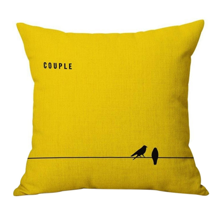 45*45CM Love English Letter 3D Printed Linen Pillow Cover