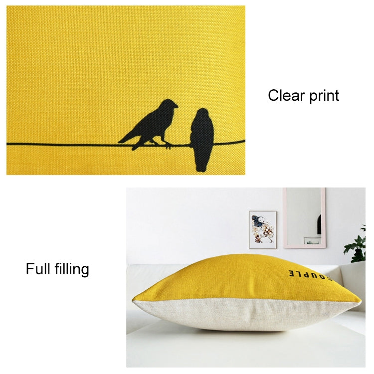45*45CM Love English Letter 3D Printed Linen Pillow Cover