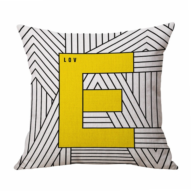 45*45CM Love English Letter 3D Printed Linen Pillow Cover