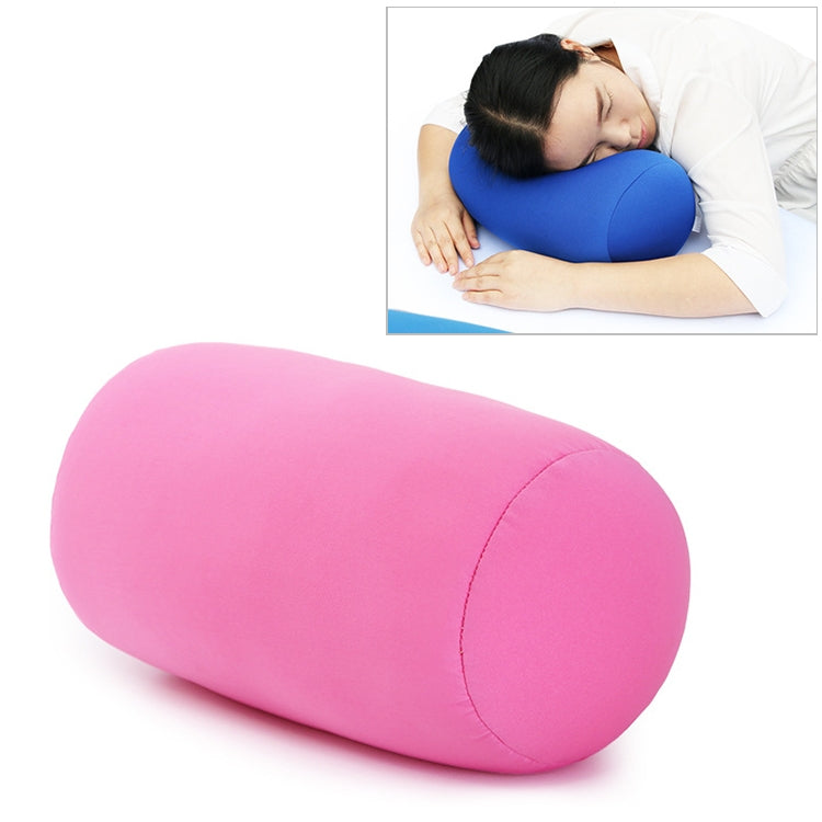 30cmx16cm Head PillowCase Micro Mini Microbead Back Cushion Pillow(Pink)
