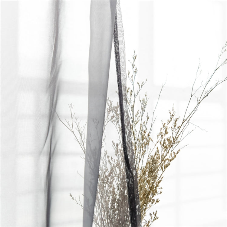 Tulle Transparent Gradient Color Velvet Linen Half Shade Living Room Bedroom Kitchen Home Curtain Decoration