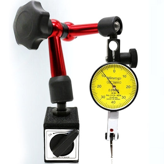 Magnetic Base Universal Mechanical Magnetic Watch Stand Dial Indicator Bracket, Style:Small Table + Dial Indicator