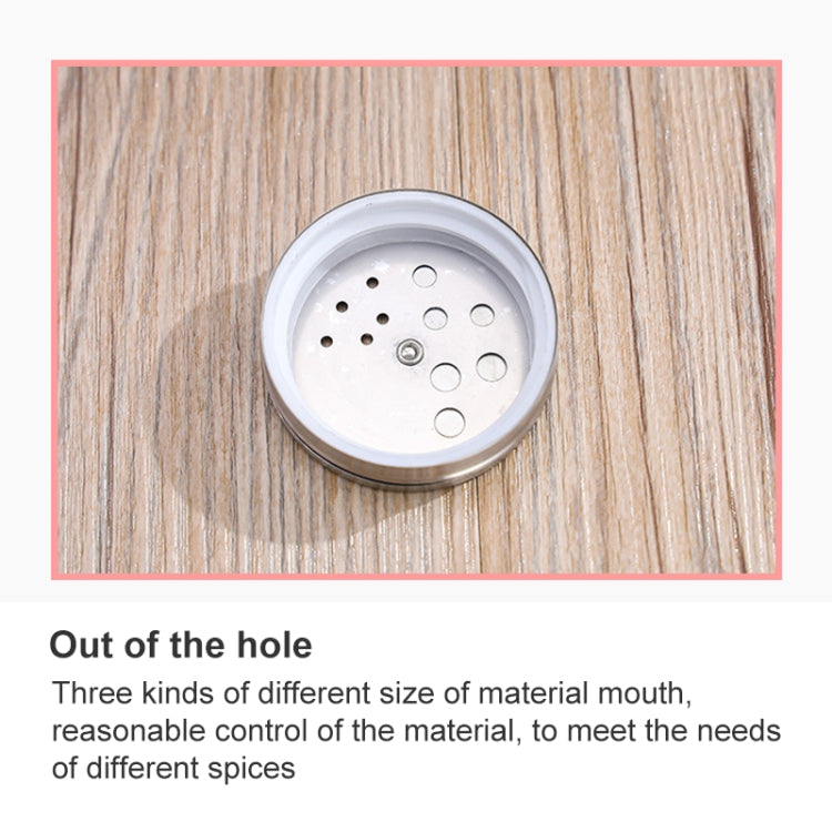 Stainless Steel Lid Glass Seasoning Jar Kitchen Supplies (Transparent)