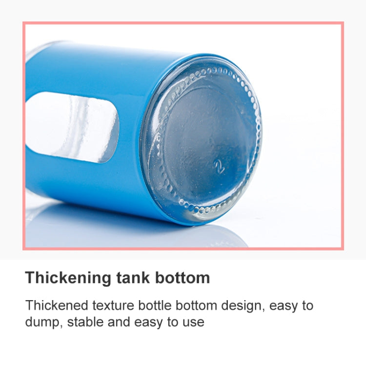 Stainless Steel Lid Glass Seasoning Jar Kitchen Supplies (Transparent)