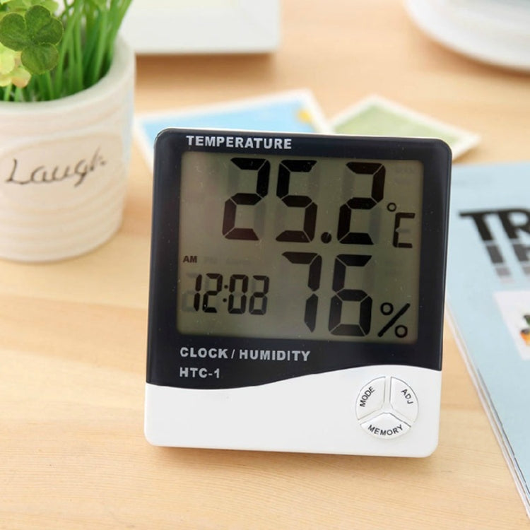 Indoor Outdoor Humidity Meter Digital Thermometer Hygrometer Electronic LCD Weather Station(WHITE)