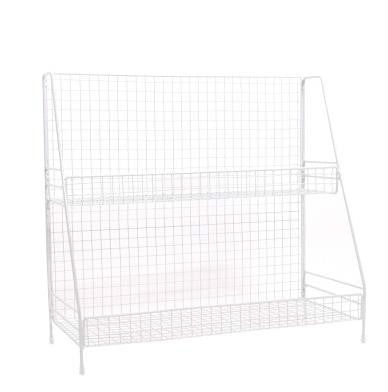 Fashion Kitchen Iron Art Desktop Living Room Bathroom Double Shelf