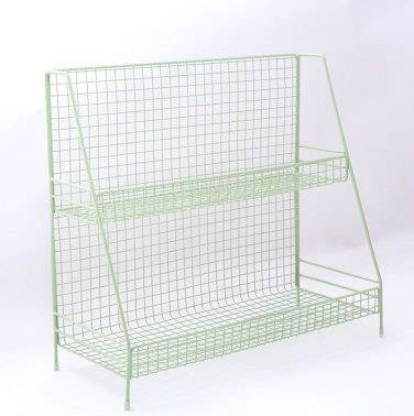 Fashion Kitchen Iron Art Desktop Living Room Bathroom Double Shelf