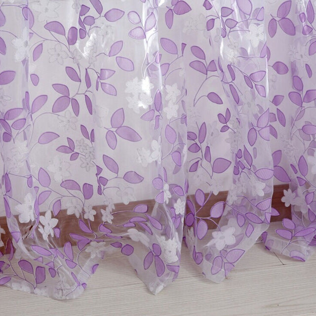 Romantic Tulle Pastoral Window Screens Door Balcony Curtain, Size:1Mx2M Rod Processing