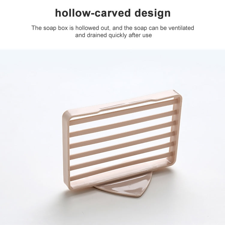 Love Heart Shape Sucker Soap Dish Bathroom Kitchen Wall-mounted Drain Suction Cup(Pink)