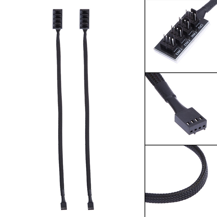 2 PCS Computer Fan PWM Hub Computer Chassis Fan Hub