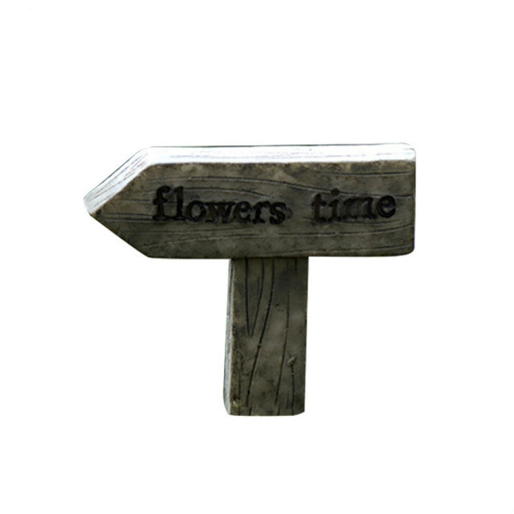 Succulents Moss Micro Landscape Small Ornaments Forest Signs Flower Inserts(Gray)