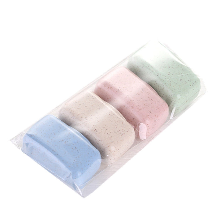 4 PCS Wheat Straw Portable Travel Toothbrush Case Box, Random Delivery