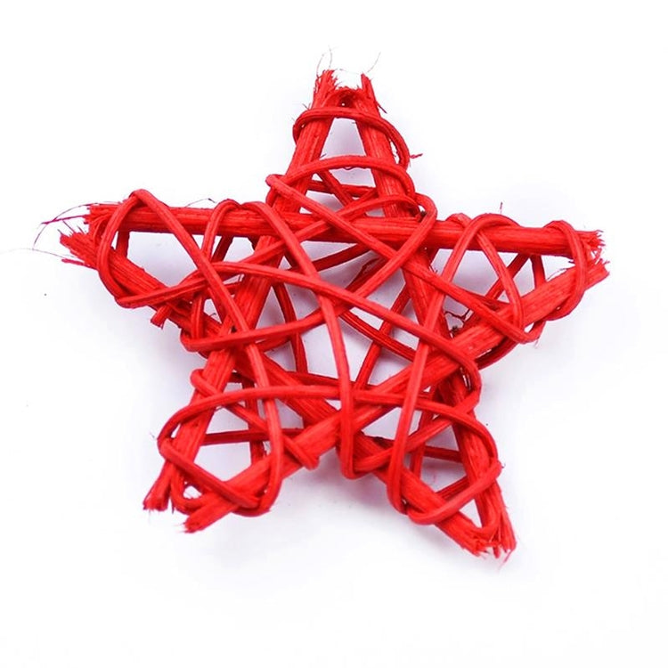 10 PCS 6cm Artificial Straw Ball DIY Decoration Rattan Stars Christmas Decor Home Ornament Supplies