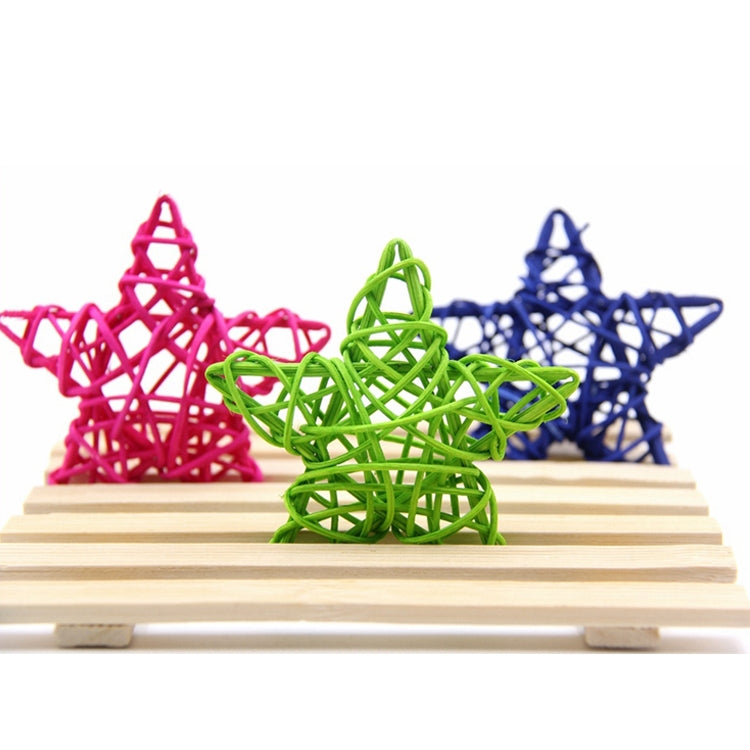 10 PCS 6cm Artificial Straw Ball DIY Decoration Rattan Stars Christmas Decor Home Ornament Supplies