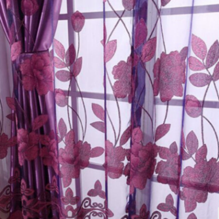 Lotus Flower Curtain Living Room Balcony Curtain, Size:2×2.7m Punch